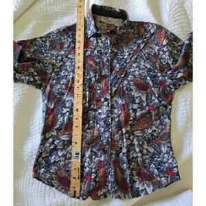 Vintage Kenny Rogers By Karman Womens Western Shirt Size 7/8 30 Pheasant Print